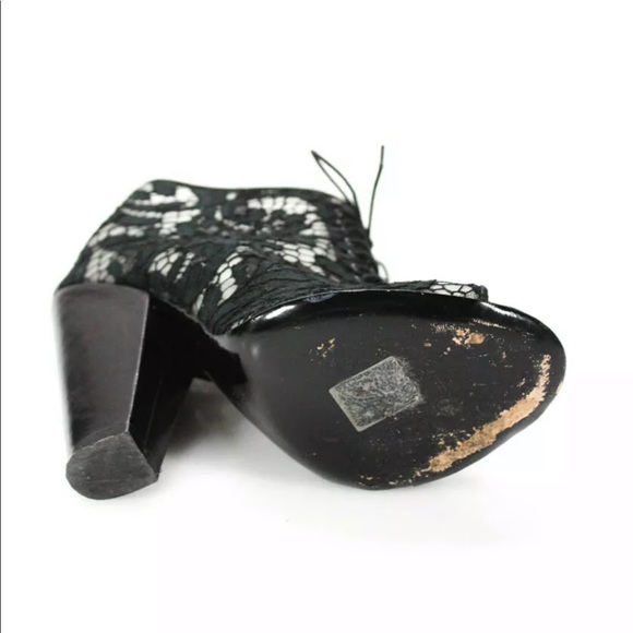 Givenchy black lace ankle boots 38 - Picture 4 of 5